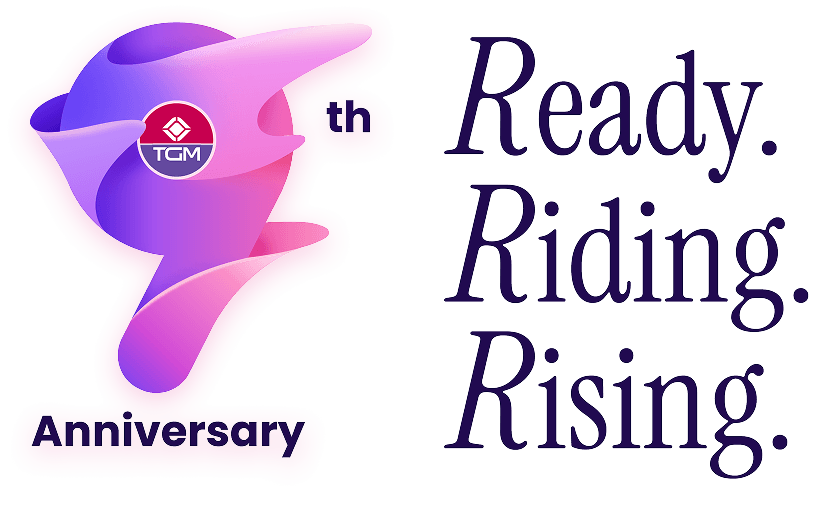 TGM Research 9th Anniversary logo asset