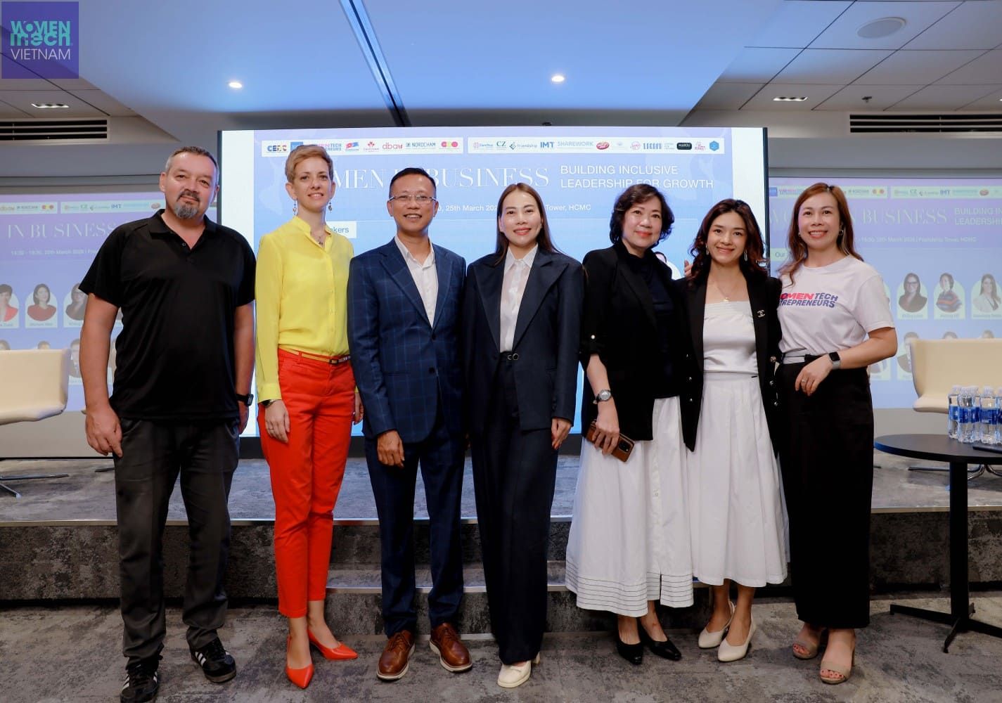 Tatiana and the guest speakers at the event Women in Business