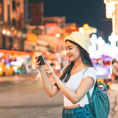 Global Travelers Scrolling for a Destination