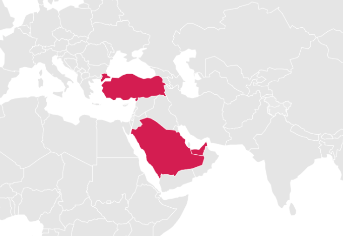 TGM case study map - KSA and UAE