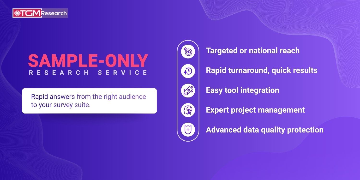In a sample-only project, the market research providers focus on delivering access to the right respondents.