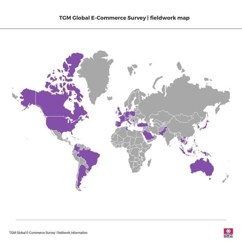 TGM Global E-comerce Survey - Research Fieldwork Map