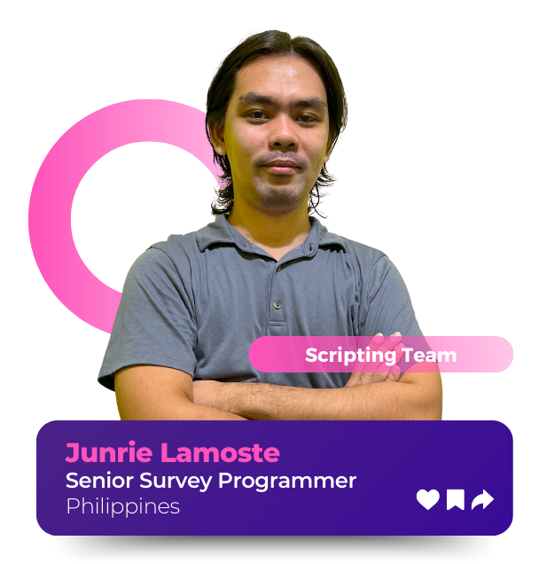 Meet Junrie - Our Senior Survey Programmer