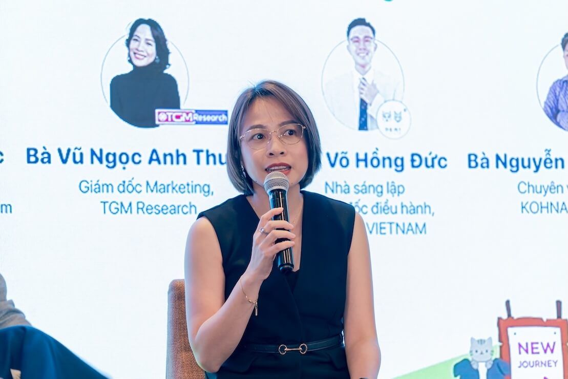 Thuyen Vu, CMO of TGM Research, speaking at the Petfair Vietnam Talk Series 2026 panel discussion