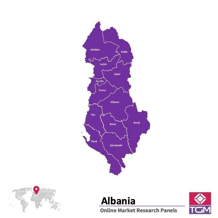 Online panel in Albania 